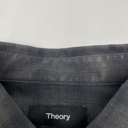 Theory セオリー 25SS 02-5108001 ｸﾞﾚｰ ｳｰﾙ Irving ﾁｪｯｸ ｼｬﾂ トップス M