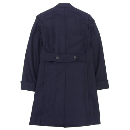 CARUSO カルーゾ 美品 ウール チェスターコート メンズ ネイビー 48 PE0U10-0110 コート 48