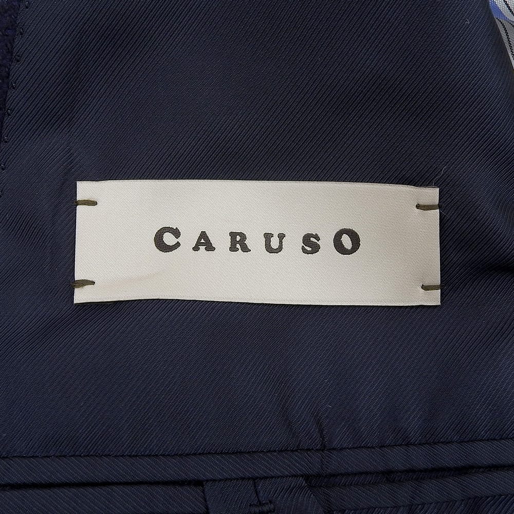 CARUSO カルーゾ 美品 ウール チェスターコート メンズ ネイビー 48 PE0U10-0110 コート 48
