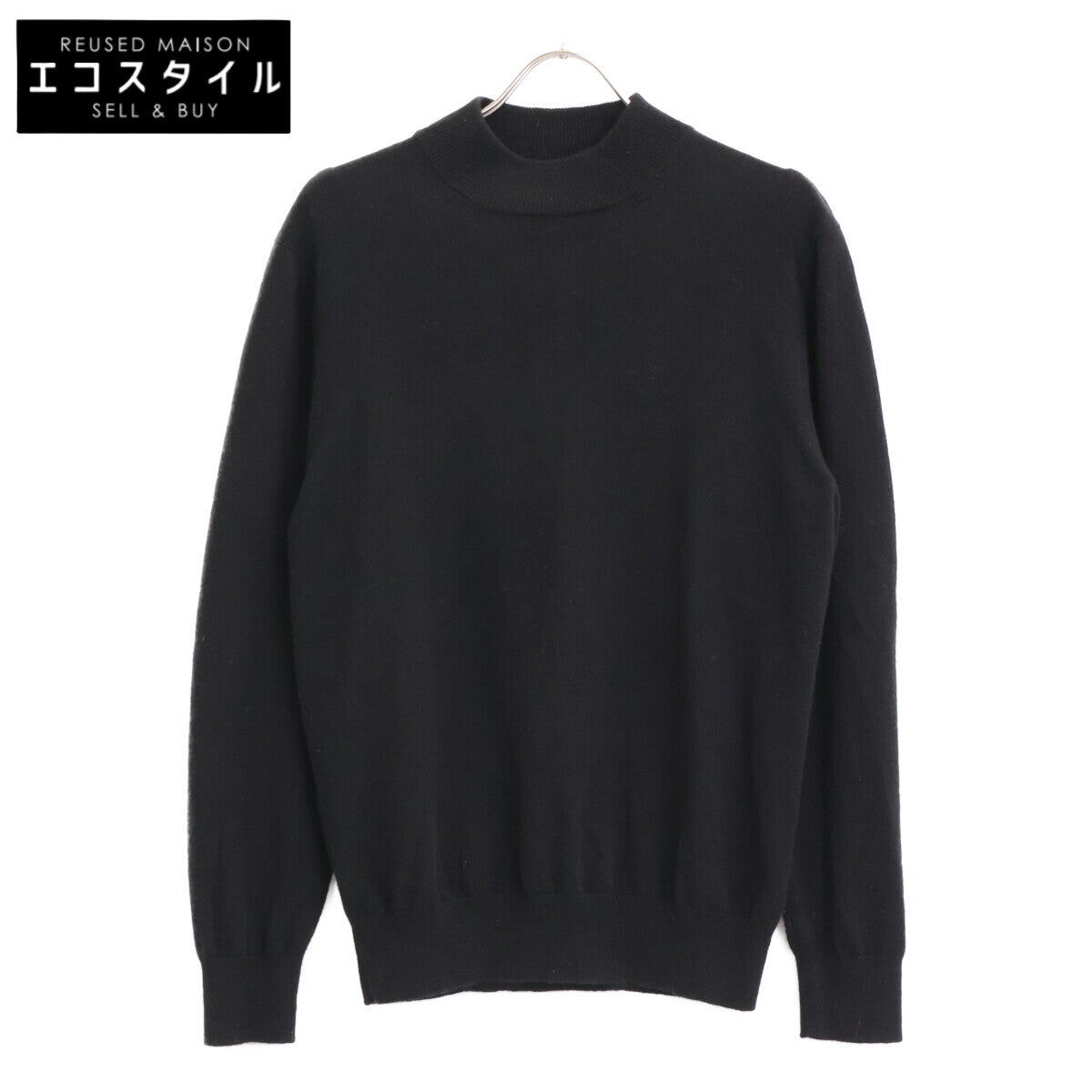 UTO ユーティーオー ﾌﾞﾗｯｸ ｶｼﾐﾔ100% ﾍﾞｰｼｯｸ ﾊｲﾈｯｸ ﾆｯﾄ ｾｰﾀｰ トップス 表記無し