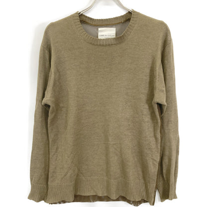 COMMEdesGARCONS HOMME コムデギャルソンオム IN-100030 ｶｰｷ ﾘﾈﾝ ﾒｯｼｭ ﾆｯﾄ 切り替えｾｰﾀｰ トップス 表記無し