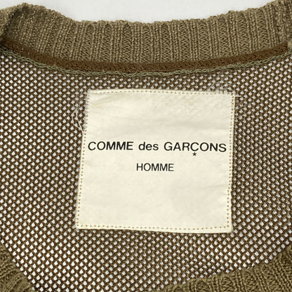 COMMEdesGARCONS HOMME コムデギャルソンオム IN-100030 ｶｰｷ ﾘﾈﾝ ﾒｯｼｭ ﾆｯﾄ 切り替えｾｰﾀｰ トップス 表記無し