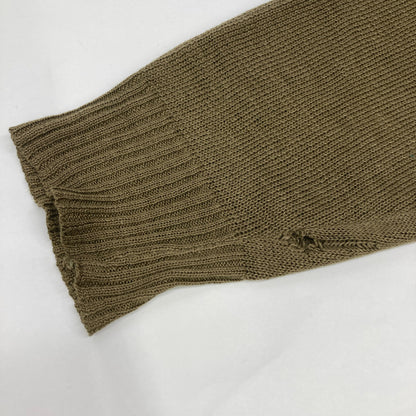 COMMEdesGARCONS HOMME コムデギャルソンオム IN-100030 ｶｰｷ ﾘﾈﾝ ﾒｯｼｭ ﾆｯﾄ 切り替えｾｰﾀｰ トップス 表記無し