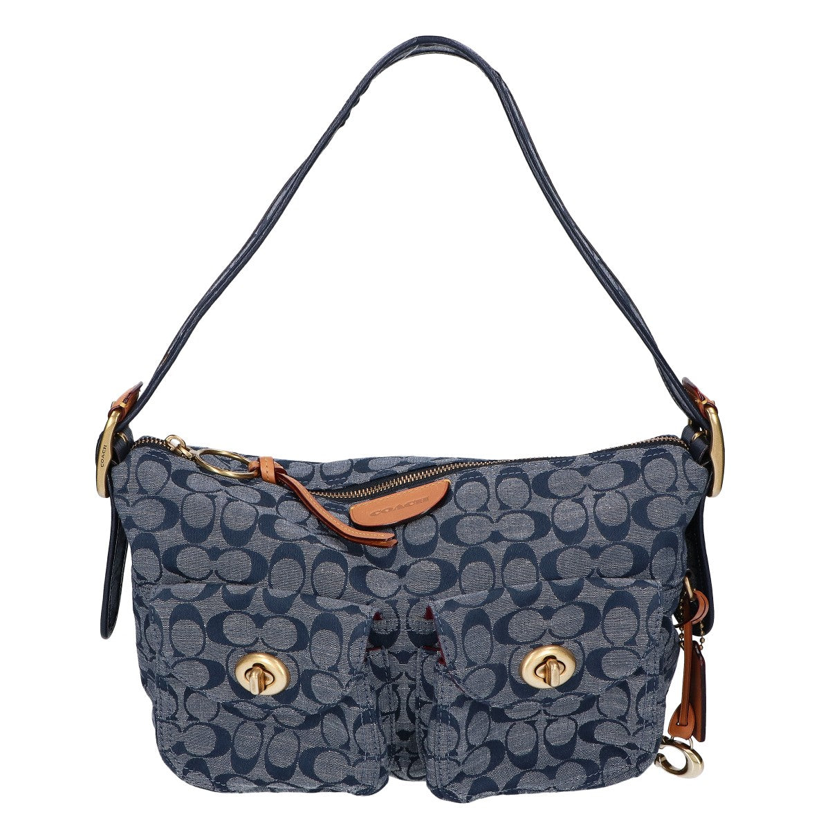 COACH コーチ 【美品】3240 シグネチャーシャンブレー カード ショルダーバッグ