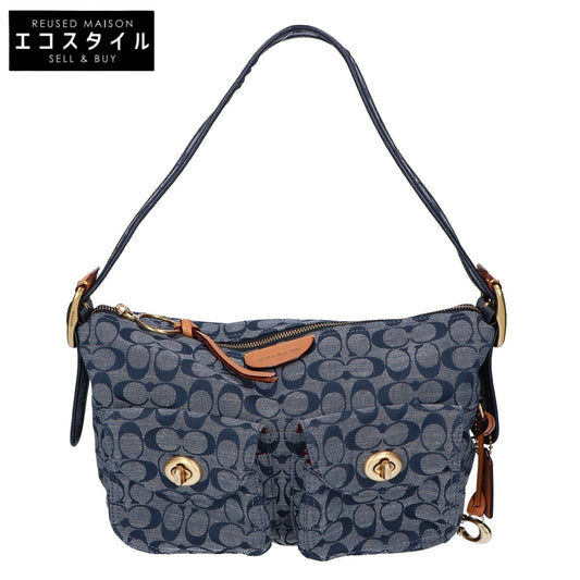 COACH コーチ 【美品】3240 シグネチャーシャンブレー カード ショルダーバッグ