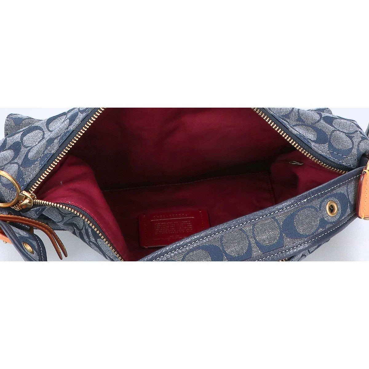 COACH コーチ 【美品】3240 シグネチャーシャンブレー カード ショルダーバッグ