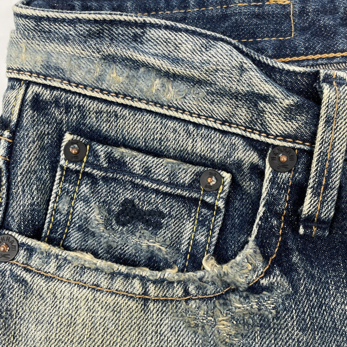 DENHAM デンハム 日本製 13年 ELLE JAL ｲﾝﾃﾞｨｺﾞ ﾄﾞﾛｯﾌﾟ ｽｷﾆｰ ﾃﾞﾆﾑ ボトムス W23L32