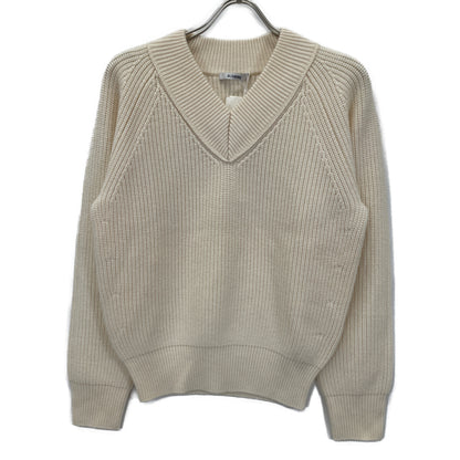 SLOANE スローン 【新品同様】SL4W-084 5Gメリノウール畦編み Vネック 長袖ニットセーター/ トップス 1