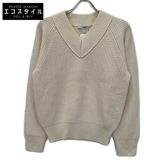 SLOANE スローン 【新品同様】SL4W-084 5Gメリノウール畦編み Vネック 長袖ニットセーター/ トップス 1
