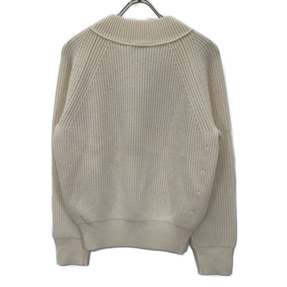 SLOANE スローン 【新品同様】SL4W-084 5Gメリノウール畦編み Vネック 長袖ニットセーター/ トップス 1