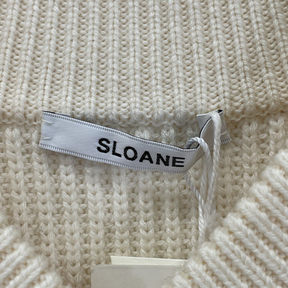 SLOANE スローン 【新品同様】SL4W-084 5Gメリノウール畦編み Vネック 長袖ニットセーター/ トップス 1