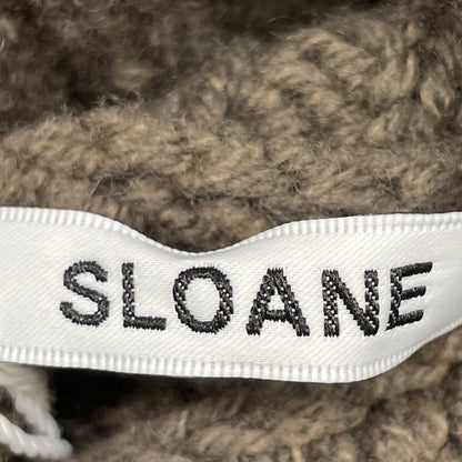 SLOANE スローン 25AW sl3w-063 ﾌﾞﾗｳﾝ 3G ｼﾞｰﾛﾝﾗﾑ×ｶｼﾐﾔ ﾄﾞﾛｯﾌﾟｼｮﾙﾀﾞｰ ﾆｯﾄ ﾌﾟﾙｵｰﾊﾞｰ トップス 38