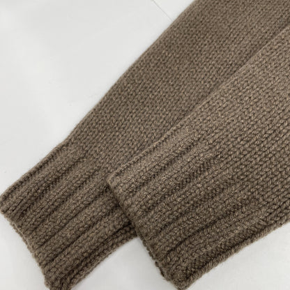 SLOANE スローン 25AW sl3w-063 ﾌﾞﾗｳﾝ 3G ｼﾞｰﾛﾝﾗﾑ×ｶｼﾐﾔ ﾄﾞﾛｯﾌﾟｼｮﾙﾀﾞｰ ﾆｯﾄ ﾌﾟﾙｵｰﾊﾞｰ トップス 38