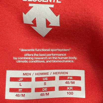 DESCENTE デサント DIA2750 ﾚｯﾄﾞ ｵﾙﾃﾗｲﾝ ﾊﾟﾗﾍﾑ ﾌﾚｯｸｽ ﾌｰﾃﾞｨ ﾊﾟｰｶｰ トップス L