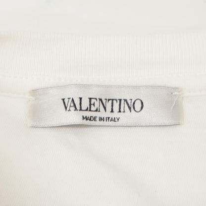 VALENTINO ヴァレンティノ 19年 SV3MG03B5FN ﾎﾜｲﾄ×ﾚｯﾄﾞ ﾛｺﾞ Tｼｬﾂ トップス XS