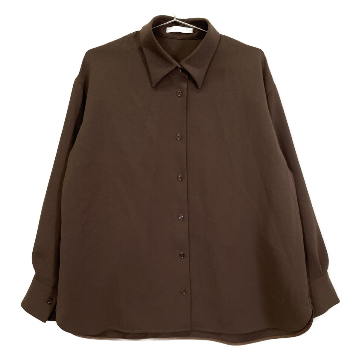 CINOH チノ ﾌﾞﾗｳﾝ ｽﾘｯﾄ ﾛﾝｸﾞｽﾘｰﾌﾞ ｼｬﾂ トップス 38