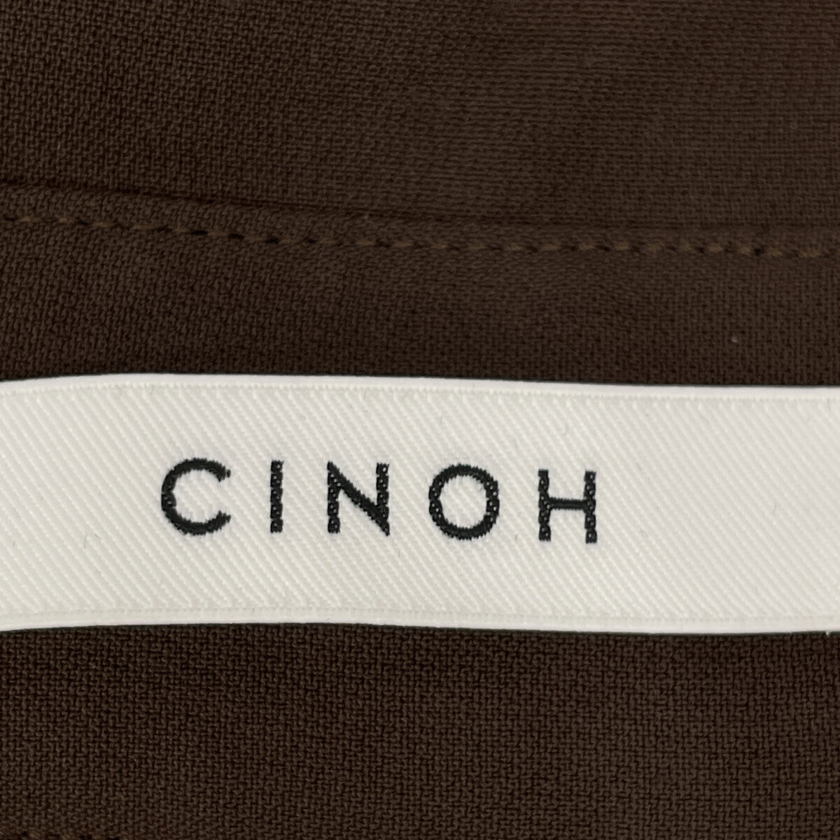 CINOH チノ ﾌﾞﾗｳﾝ ｽﾘｯﾄ ﾛﾝｸﾞｽﾘｰﾌﾞ ｼｬﾂ トップス 38