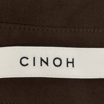 CINOH チノ ﾌﾞﾗｳﾝ ｽﾘｯﾄ ﾛﾝｸﾞｽﾘｰﾌﾞ ｼｬﾂ トップス 38