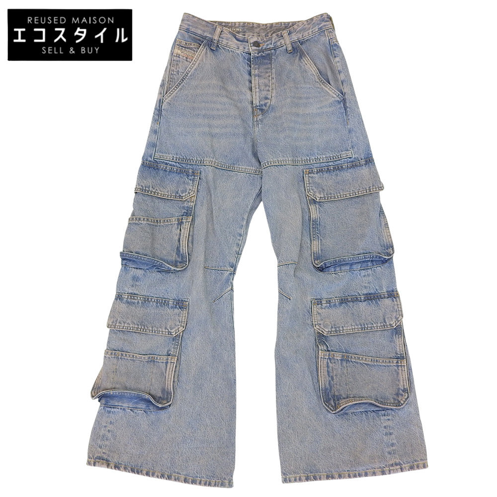 DIESEL ディーゼル 1996 D-Sire 0kiai ワイドジーンズ ボトムス メンズ ライトブルー W25 ボトムス W25
