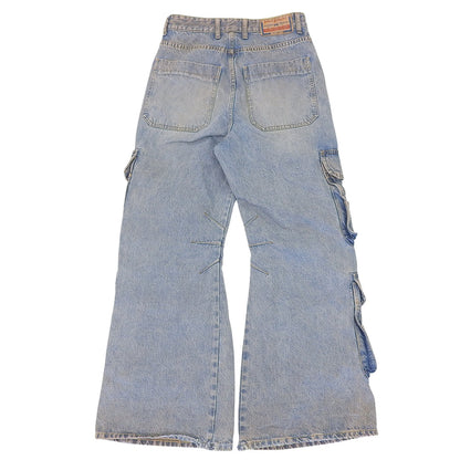 DIESEL ディーゼル 1996 D-Sire 0kiai ワイドジーンズ ボトムス メンズ ライトブルー W25 ボトムス W25