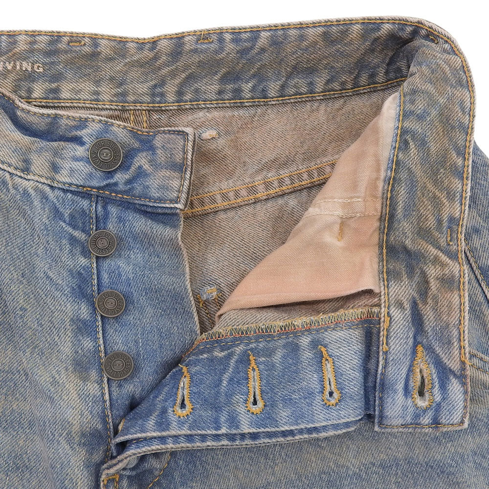 DIESEL ディーゼル 1996 D-Sire 0kiai ワイドジーンズ ボトムス メンズ ライトブルー W25 ボトムス W25