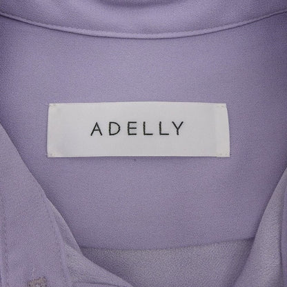 ADELLY アデリ― 美品 トリアセテート シャツスタイル オールインワン レディース ライトパープル ADL10-391 ワンピース ―