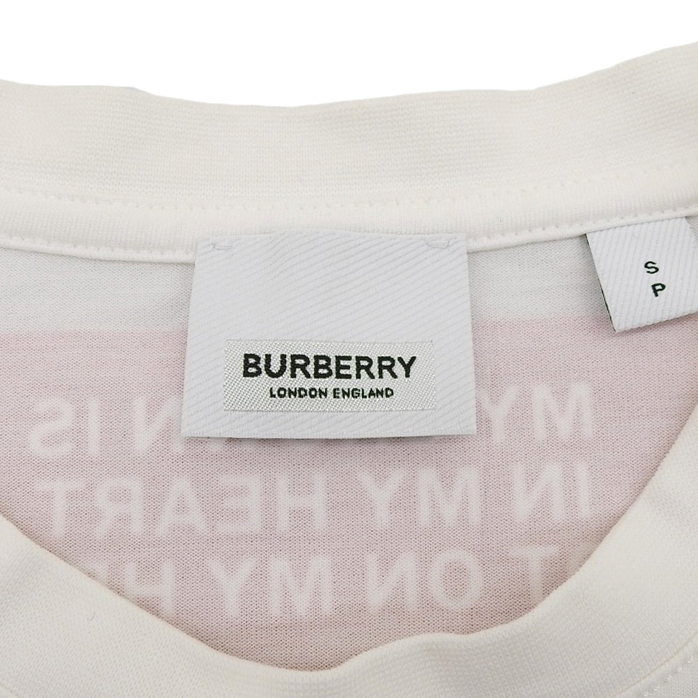 BURBERRY バーバリー 美品 コットン ホースフェリー プリント オーバーサイズ Tシャツ トップス メンズ ホワイト S BU5274EU00301 トップス S