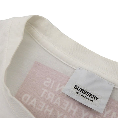 BURBERRY バーバリー 美品 コットン ホースフェリー プリント オーバーサイズ Tシャツ トップス メンズ ホワイト S BU5274EU00301 トップス S