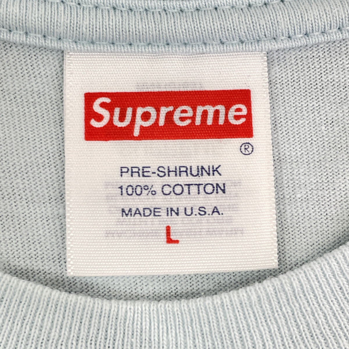 Supreme シュプリーム 23SS ﾗｲﾄﾌﾞﾙｰ Arabic Logo Tee トップス L