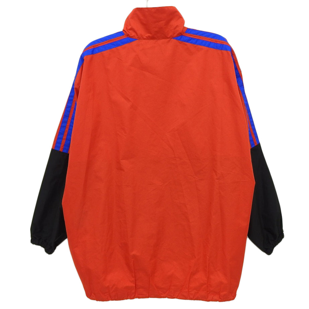 BALENCIAGA バレンシアガ 美品 ロゴプリント オーバーサイズ ジップアップ ポプリンジャケット メンズ マルチカラー 46 534317 ジャケット 46