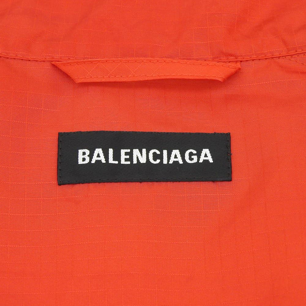 BALENCIAGA バレンシアガ 美品 ロゴプリント オーバーサイズ ジップアップ ポプリンジャケット メンズ マルチカラー 46 534317 ジャケット 46