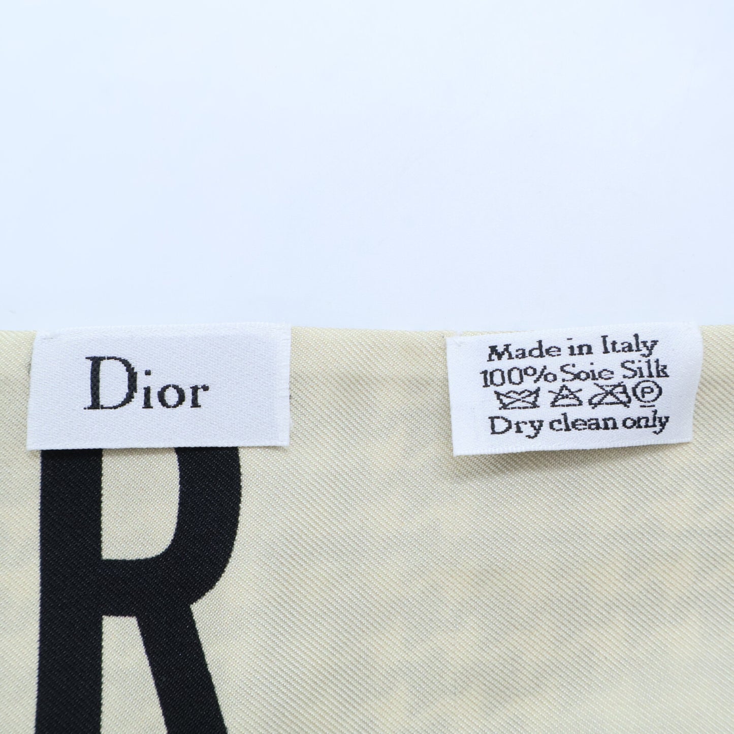 DIOR ディオール 【美品】ロゴ ミッツァ シルク100％ スカーフ