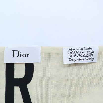 DIOR ディオール 【美品】ロゴ ミッツァ シルク100％ スカーフ