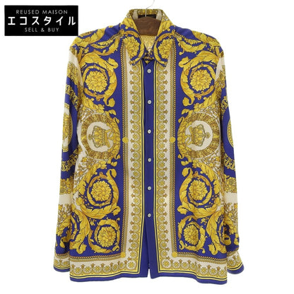 Versace ヴェルサーチ バロック柄 総柄 シルク シャツ トップス メンズ マルチカラー 40 A230628 トップス 40