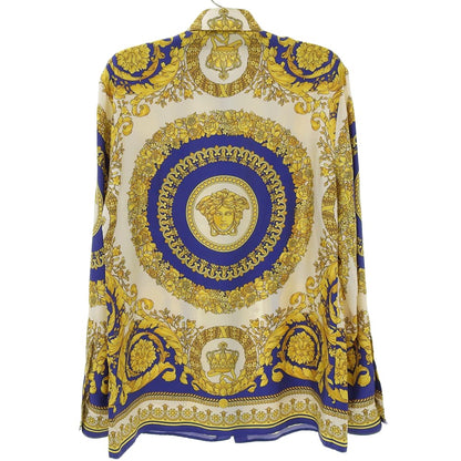 Versace ヴェルサーチ バロック柄 総柄 シルク シャツ トップス メンズ マルチカラー 40 A230628 トップス 40
