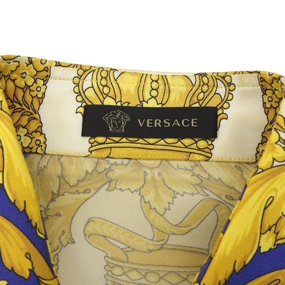 Versace ヴェルサーチ バロック柄 総柄 シルク シャツ トップス メンズ マルチカラー 40 A230628 トップス 40