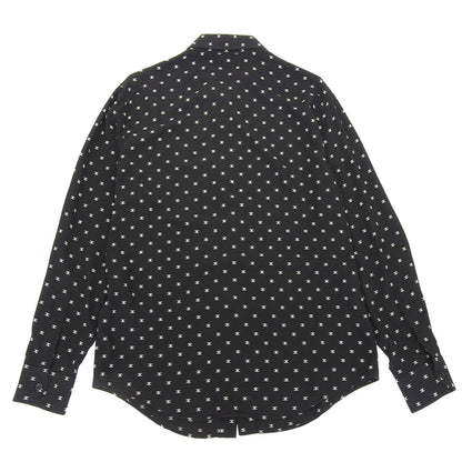 CELINE セリーヌ トリオンフ柄 ビスコース 長袖シャツ トップス メンズ ブラック 38 2C813387Z トップス 38