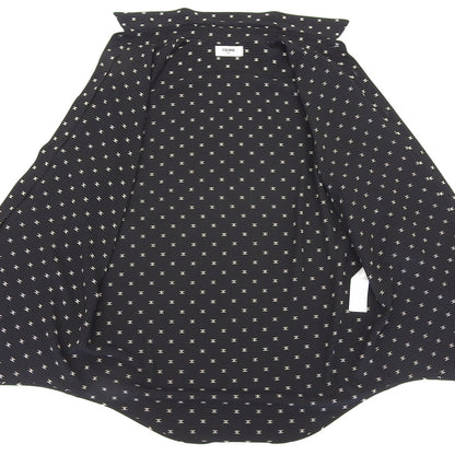 CELINE セリーヌ トリオンフ柄 ビスコース 長袖シャツ トップス メンズ ブラック 38 2C813387Z トップス 38