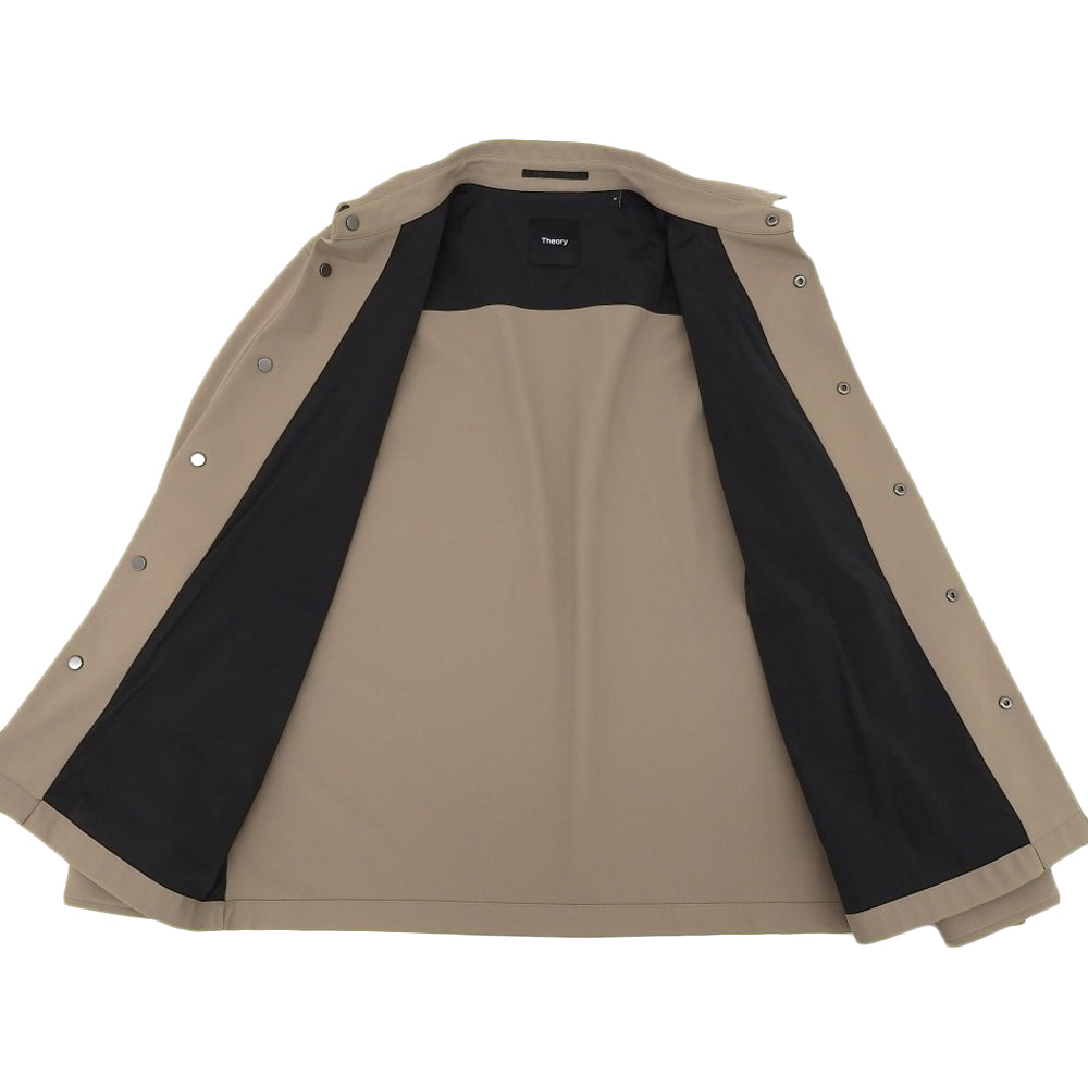Theory セオリー 美品 フェザー プレシジョン ポンチ スナップ オーバー シャツ ブルゾン ジャケット メンズ ベージュ M 25年 ジャケット M
