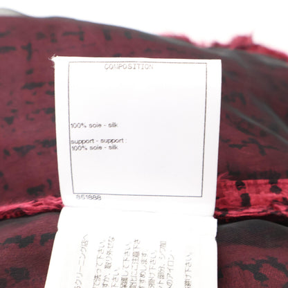 CHANEL シャネル 22AW P73159V64621 ツイードシルク ボウタイ バックボタン ブラウス トップス 36