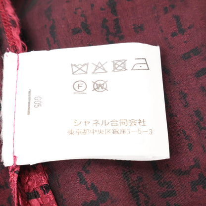 CHANEL シャネル 22AW P73159V64621 ツイードシルク ボウタイ バックボタン ブラウス トップス 36