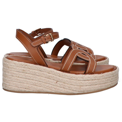 TOD'S トッズ 美品 XXW17L0IJ00MIDS410 厚底 ロゴ ケイト ウェッジサンダル サンダル 36