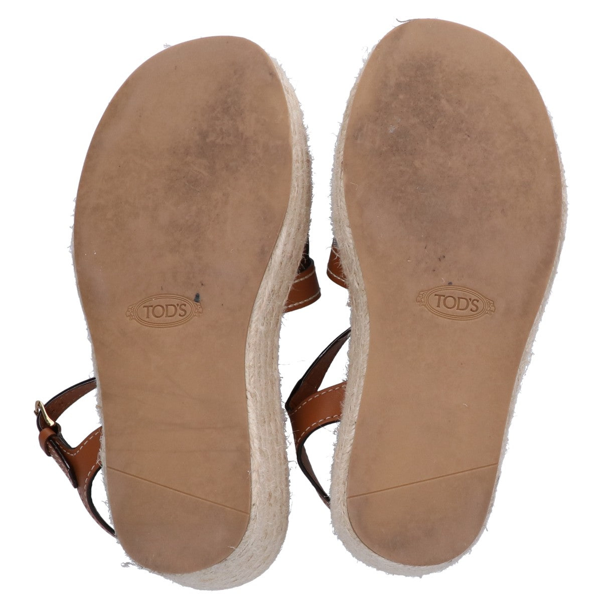 TOD'S トッズ 美品 XXW17L0IJ00MIDS410 厚底 ロゴ ケイト ウェッジサンダル サンダル 36