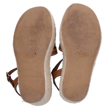 TOD'S トッズ 美品 XXW17L0IJ00MIDS410 厚底 ロゴ ケイト ウェッジサンダル サンダル 36