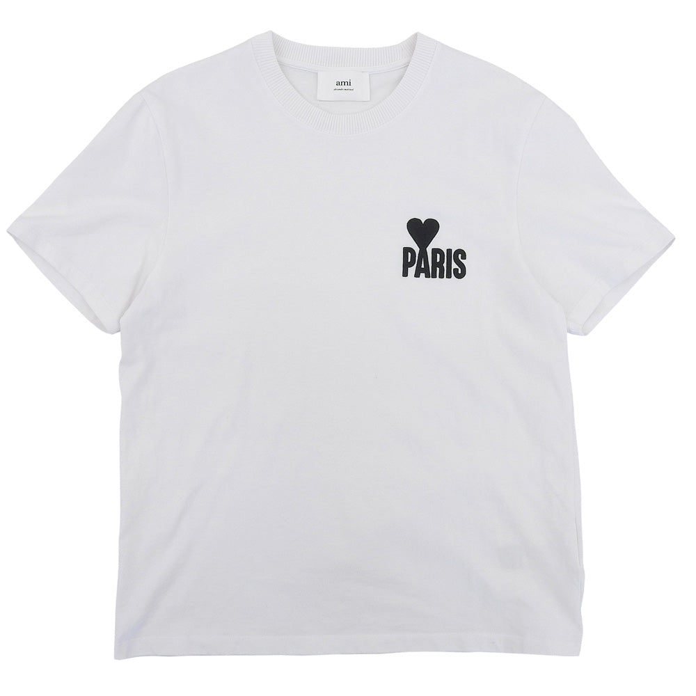 AMI PARIS アミパリス 美品 PARIS ADC TSHIRT BRANC Tシャツ トップス レディース 白 ホワイト L トップス L