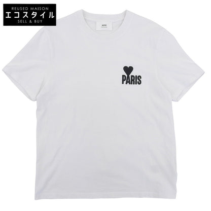 AMI PARIS アミパリス 美品 PARIS ADC TSHIRT BRANC Tシャツ トップス レディース 白 ホワイト L トップス L