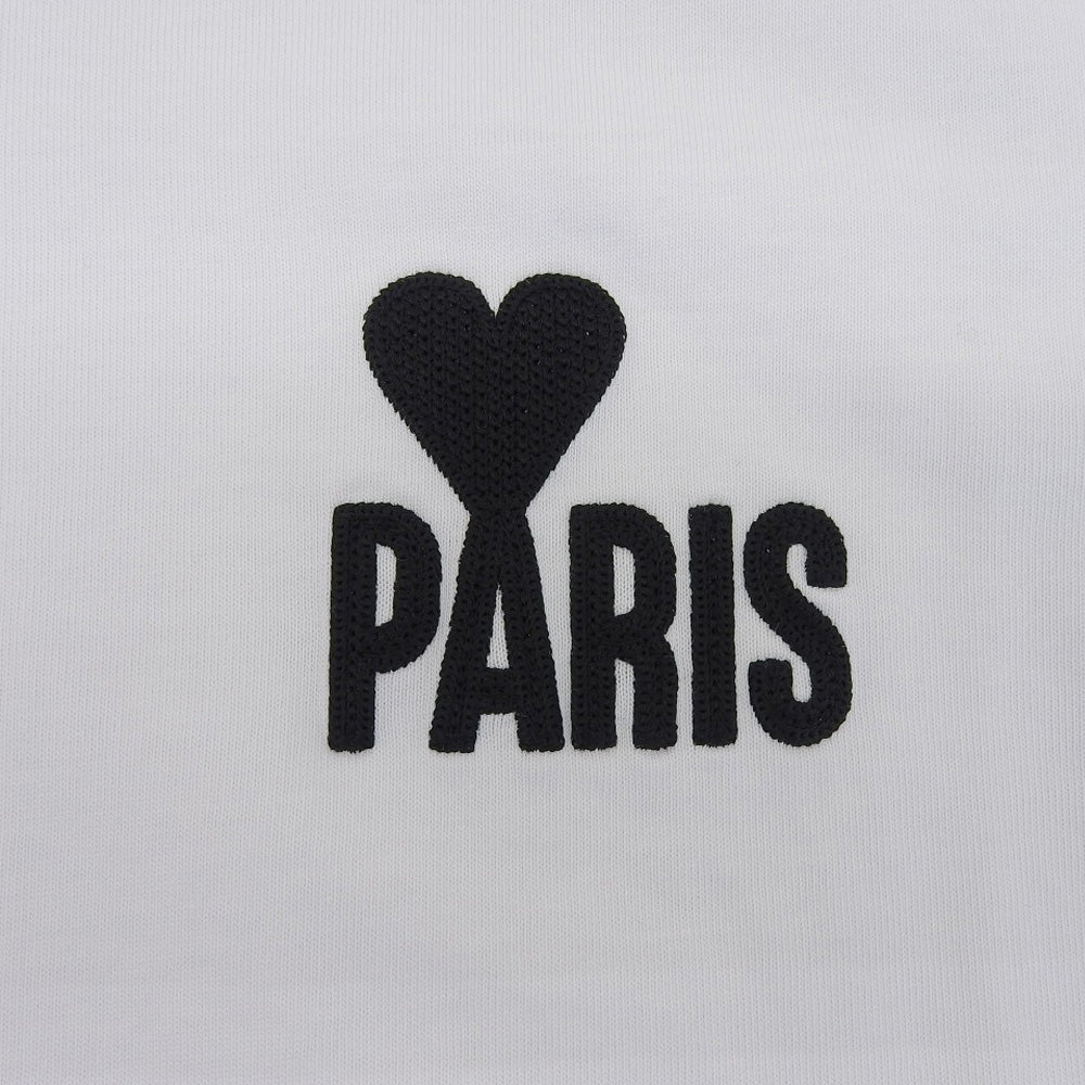 AMI PARIS アミパリス 美品 PARIS ADC TSHIRT BRANC Tシャツ トップス レディース 白 ホワイト L トップス L