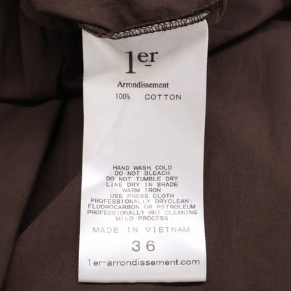 1er Arrondissement プルミエ アロンディスモン B1043AFA011 ﾌﾞﾗｳﾝ ﾀｲﾌﾟﾗｲﾀｰｶﾌﾀﾝﾜﾝﾋﾟｰｽ ワンピース 36