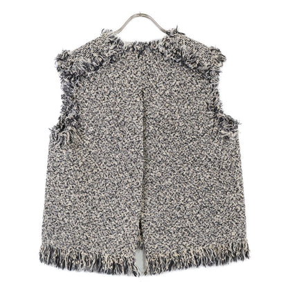 DPAREILL デパリエ B1131AFV003 ﾌﾞﾗｯｸ×ﾎﾜｲﾄ ﾂｲｰﾄﾞ ﾍﾞｽﾄ ベスト 38