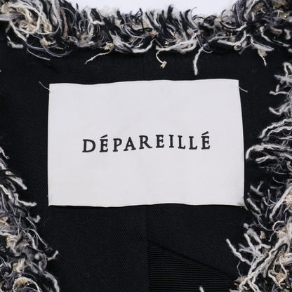 DPAREILL デパリエ B1131AFV003 ﾌﾞﾗｯｸ×ﾎﾜｲﾄ ﾂｲｰﾄﾞ ﾍﾞｽﾄ ベスト 38